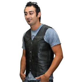 VL901 Vance Leather Men's Top Grain Plain Side Vest