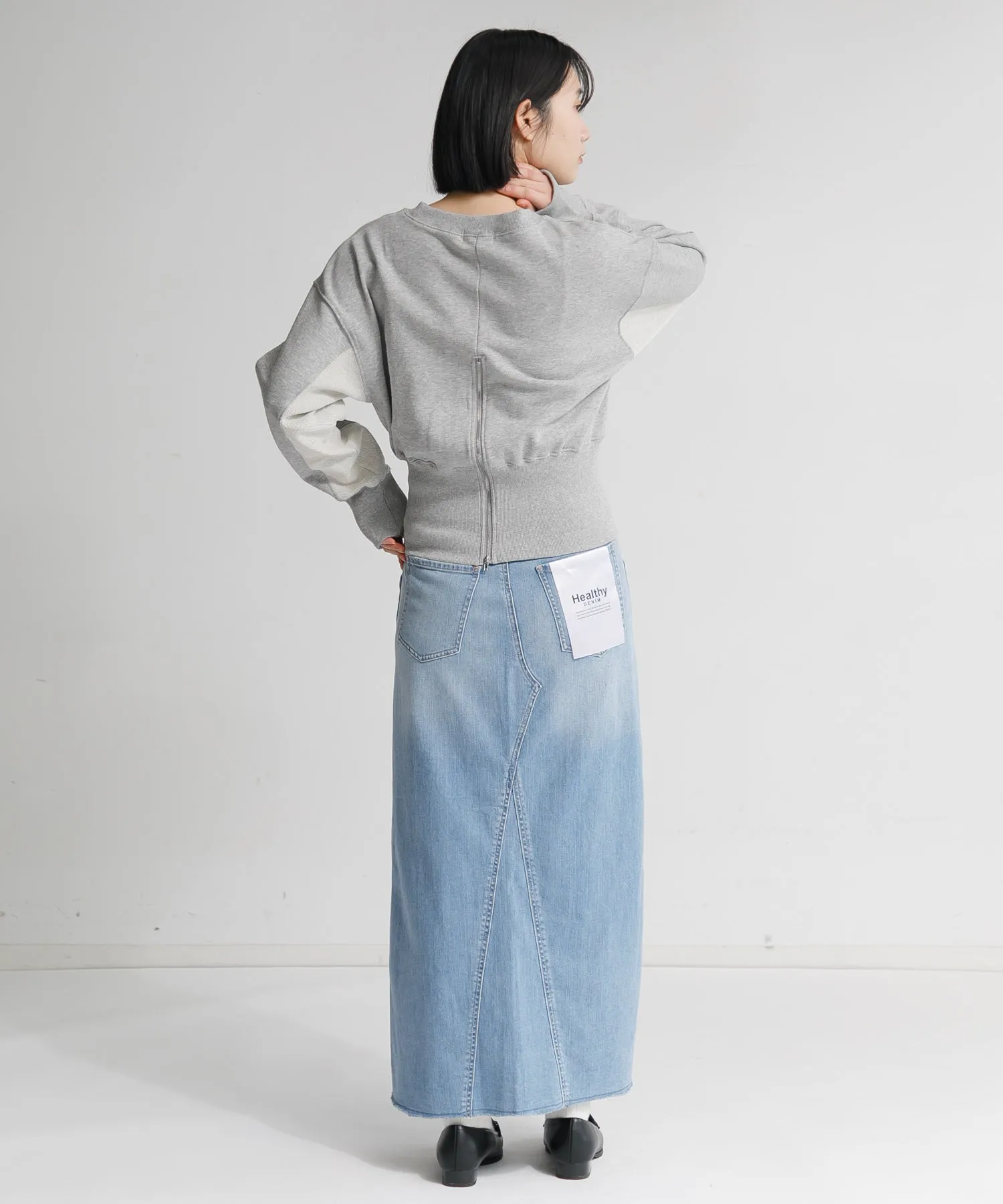 【WOMEN】Healthy denim Pear Maxi