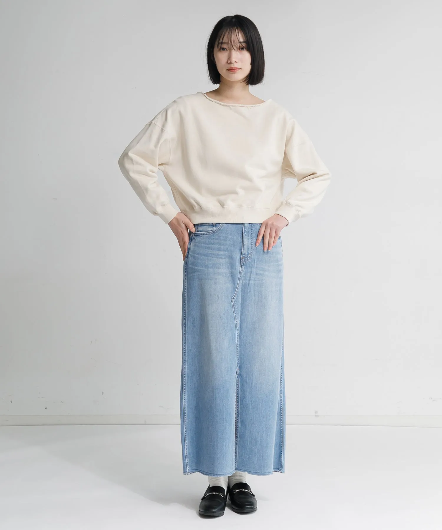 【WOMEN】Healthy denim Pear Maxi