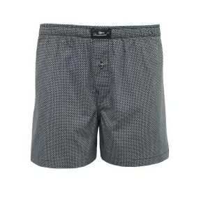 Woven Cotton Boxer Shorts Black Dot BC004