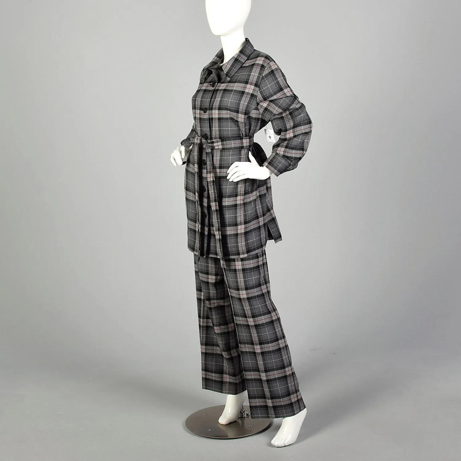 XXL Pendleton Plaid Pant Suit with Gray Shirt Jacket